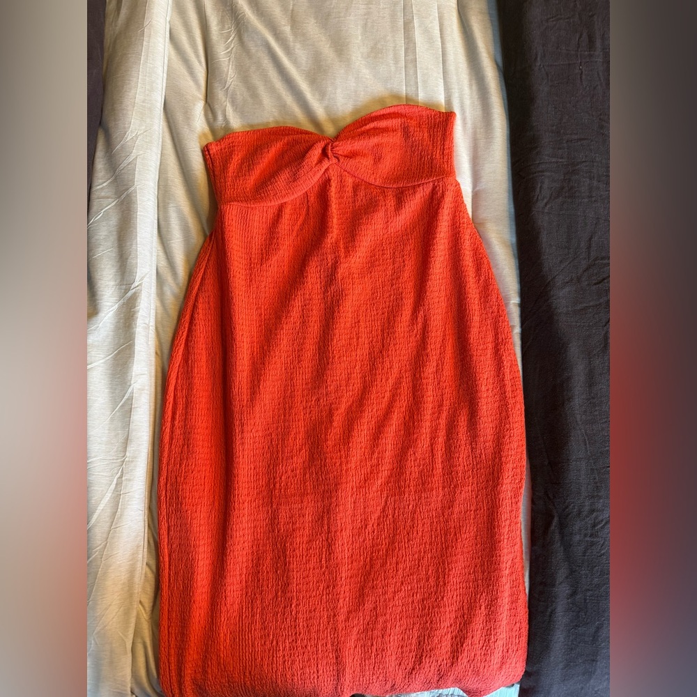 Wild Fable Strapless Coral Dress